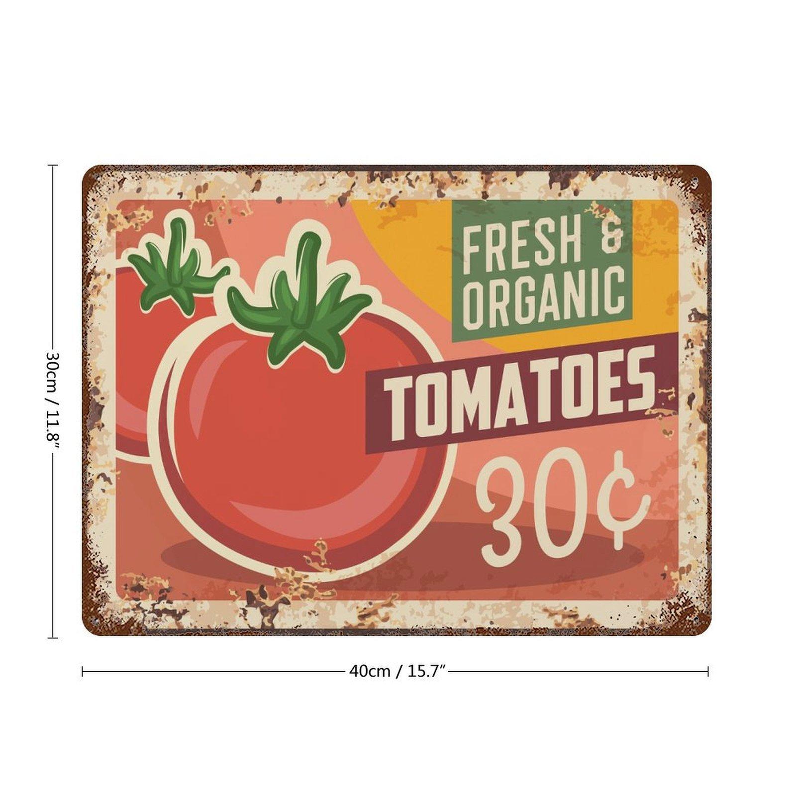 

1-Pack distressed rusty décor signboard, 20×30cm and 30×40cm, vintage metal wall art for cafe or living room 30*40CM