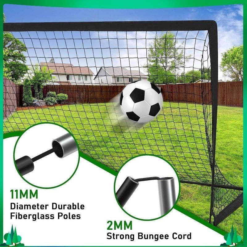 Backyard Indoor and Outdoor Teens Training Soccer Goal Net Set Foldable Football Gate Portable Football Goal Post Net