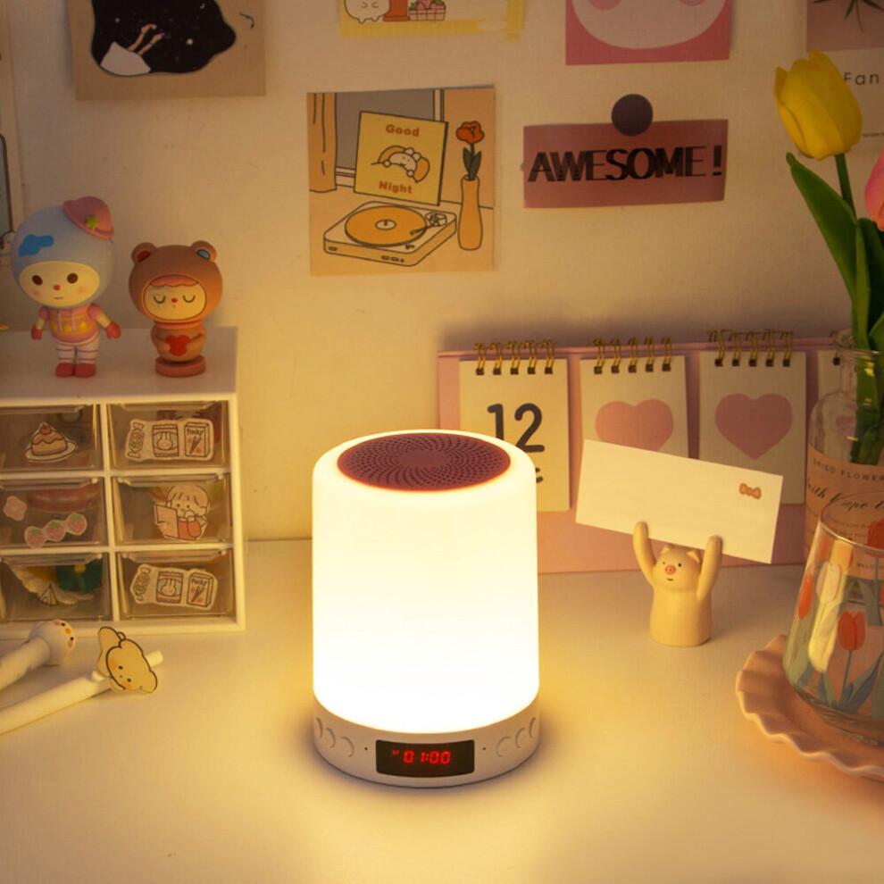 Bluetooth-Lautsprecher Dimmbares LED-Touch-Nachtlicht Mit Wecker