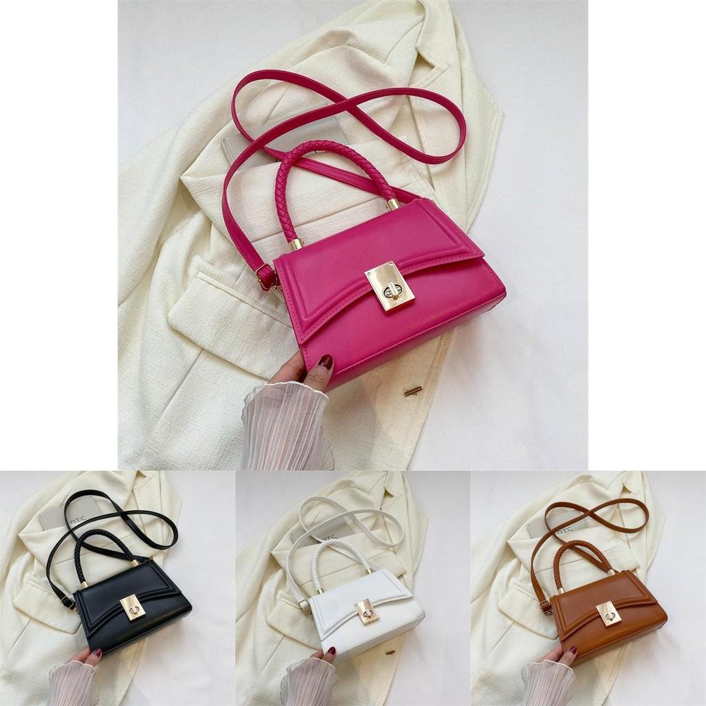 Fashionable Korean Style Small Square Bag Casual Crossbody Handbag With Lock Closure
