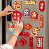 8Pcs/set Cartoon Chinese Style Refrigerator Magnets Lucky Refrigerator Sticker  Festive Decor