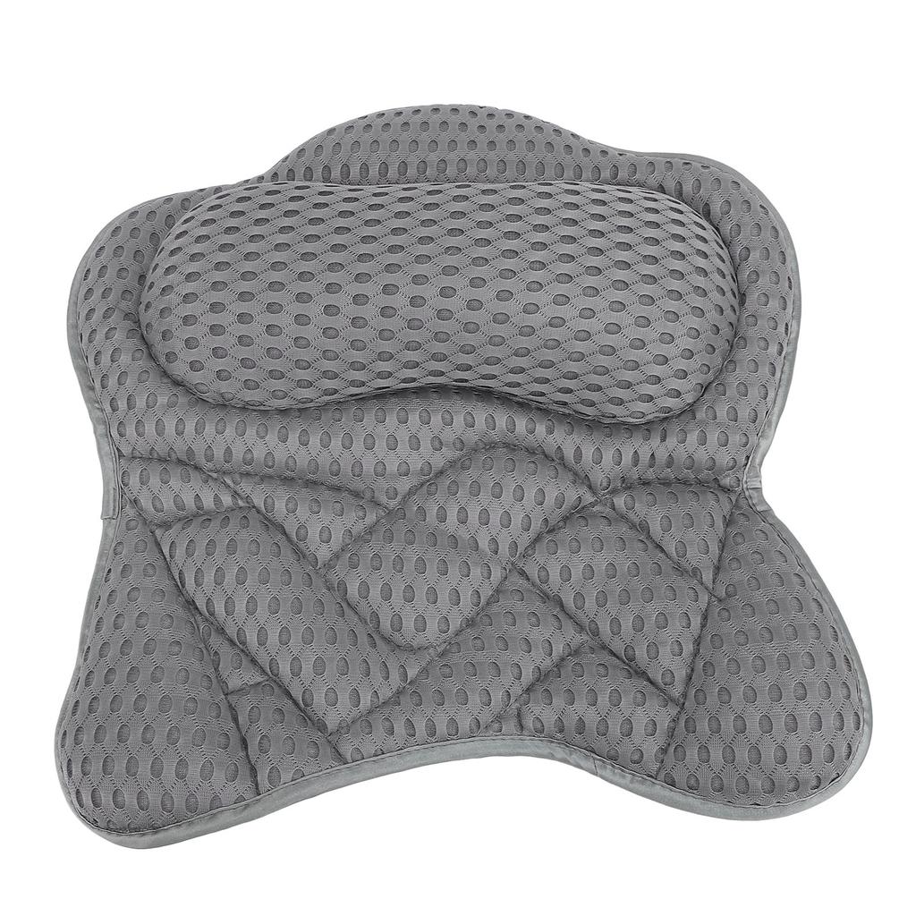 Polštář do vany pro podporu krku a zad s háčkem na sušení, přísavkami, pratelný v pračce, protiskluzový B