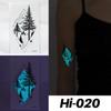 Waterproof Blue Luminous Tattoo Stickers: Snake & Butterfly Designs for Festivals