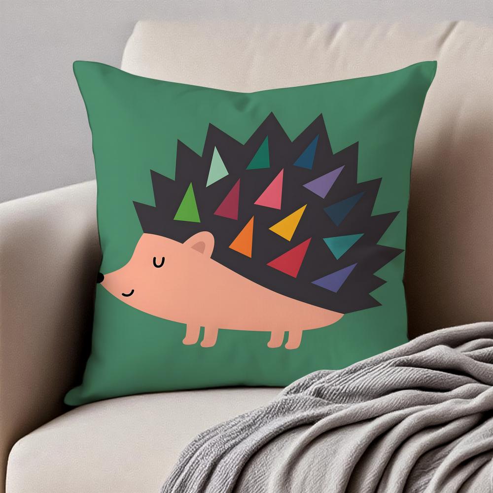

Geometric animal pattern Cushion Cover Pillowcase Antidustmite Invisible Zipper Short Plush Sofa Cushion 30X30cm