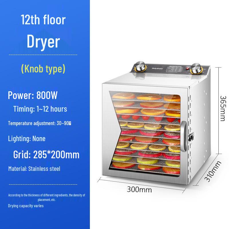 Compact Smart Dehydrator for Vegetables, Fruits, Meat, and Herbs: Multi-functional Household & Commercial Food Dryer