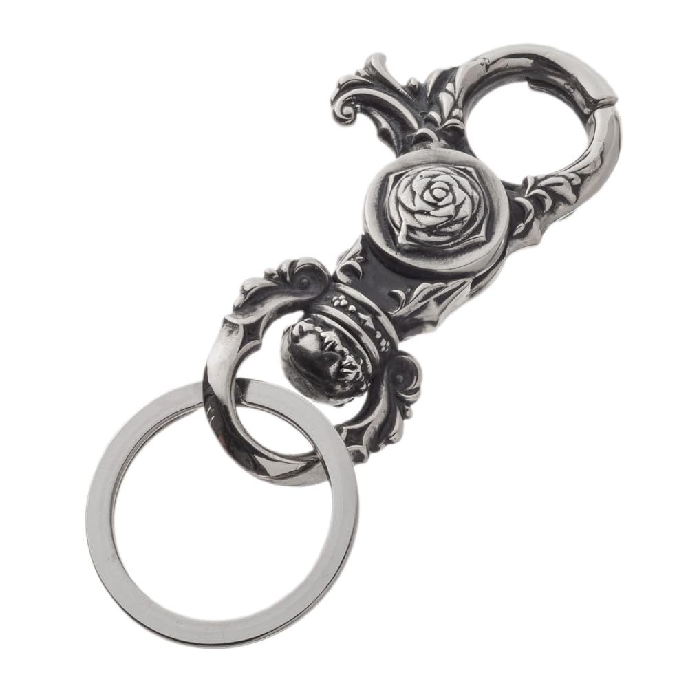 

Artemis Classic Rose Lobster Key Silver and Brand Silver Key Key Key Stainless Steel Keychain, Ring, ACK0056, Accessory, Men s Women s, Jewelry,