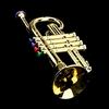 Golden Music Educational Children Trumpet Kids Trumpet Plastic for W/ 4 Colored
