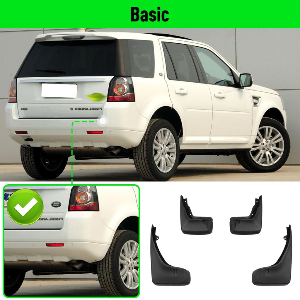 4PCS Splash Guards Mudguards Compatible with Land Rover Freelander 2 2006 2007 2008 2009 2010 2011 2012 2013 2014 2015