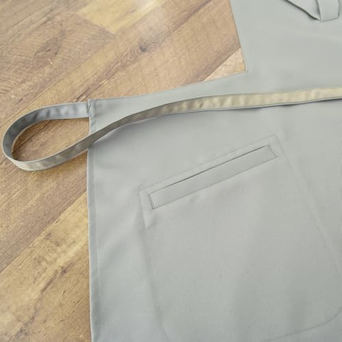 Seven Uniform CT2360-9 Tailored Collar Chest Apron, Black, Size L