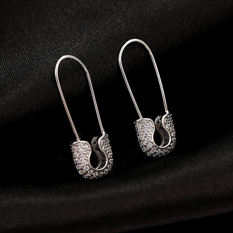 

Серьги-скрепки Banyan Tree S925 из серебра в корейском стиле с бриллиантами - модные персонализированные украшения для женщин ES2243, 925 Silver белого золота