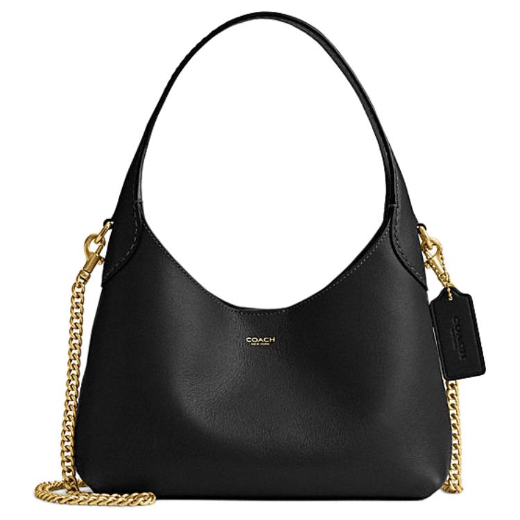 

Coach Brooklyn 23 Logo Magnetic Closure Leather Tote Shoulder Bag Medium Women handbags Black CW614-B4BK Basic Set (Bag+Dust Bag)