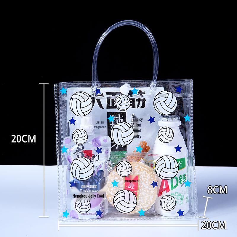 Custom Print PVC Transparent Tote Bag for Weddings and Gifts