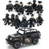 24 Building Block Minifigures Black Swat Special Forces Riot Military Scene Boy Toy Pyp