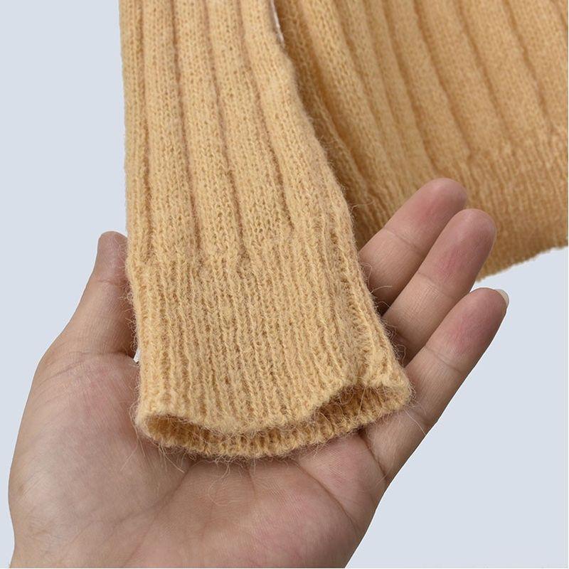 Autumn Doll Collar Pure Color Knitting Sweater Breasted Cardigan Jacket Long-Sleeved Loose and Lazy Style Women's Clothing