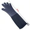 1Pc Kitchen Baking Oven Gloves Non-slip Extended Heat Insulation Anti-scalding Microwave Oven High Temperature Silicone Gloves