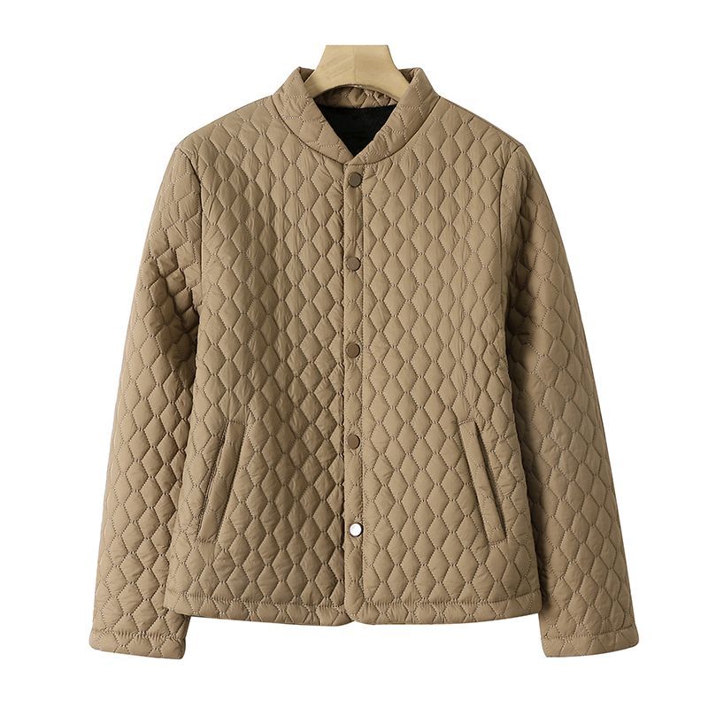 Women's Solid Color Button Long-sleeved Cardigan Jacket Round Neck Casual Fashion Top