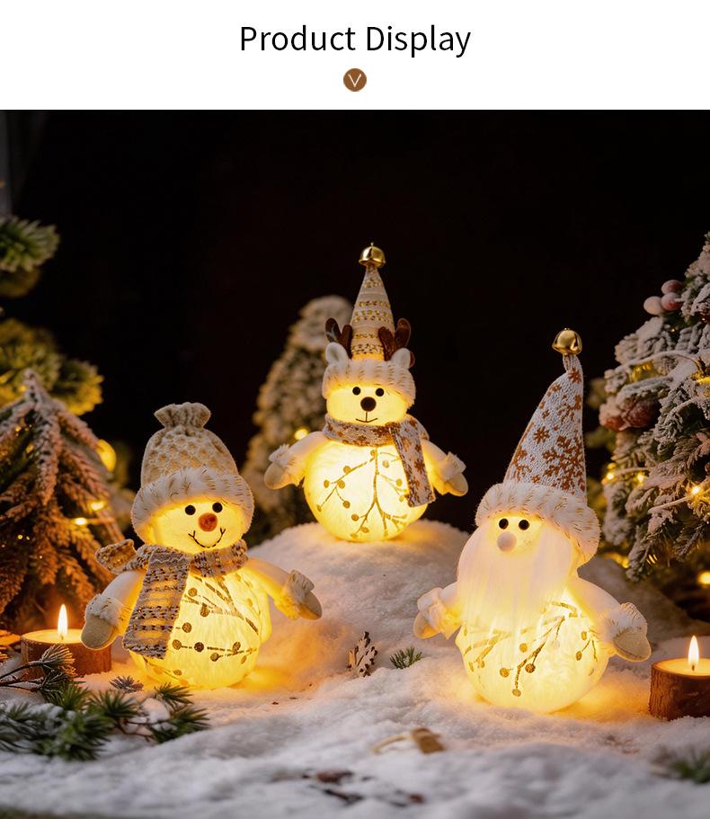 Nordic Luminous Snowman & Santa Claus Night Light Holiday Decoration