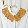 Korean Pearl Lace Shawl - Spring/Summer Sun Protection, Versatile Hollow Out False Collar, Cotton Outerwear