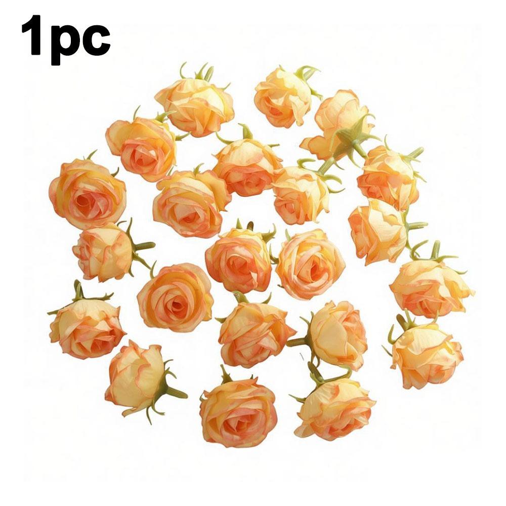 1pc Silk Artificial Flowers Table Wreath Realistic Rose Flower Head Diy Craft Soft Home Decoration Photography Props