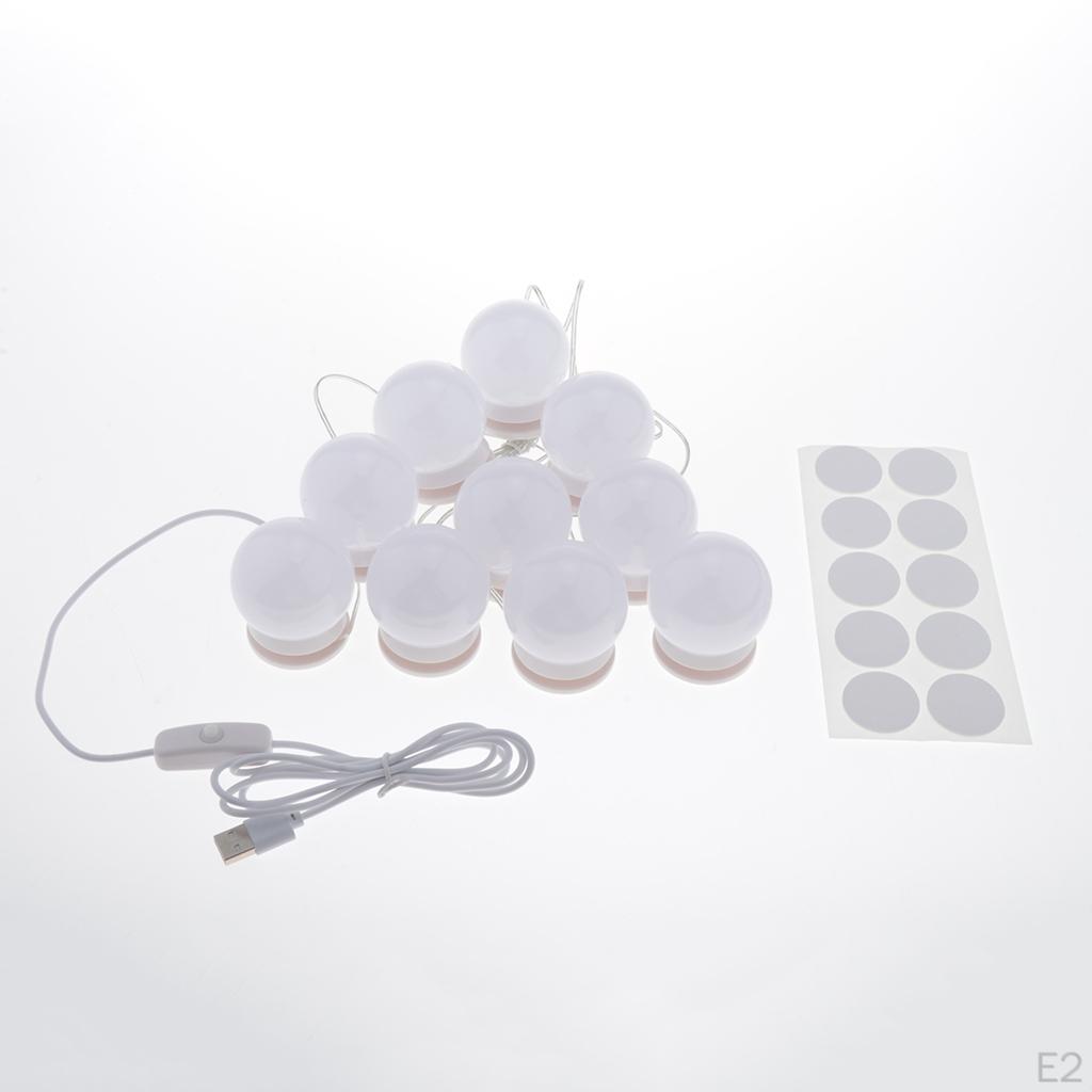 Style Vanity Lights Dimmable Mirror Bulbs USB Adapter for Bedroom