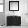 Bathroom Furniture Set 2 Pcs Black Oak Look Wood Based Material