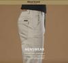 OLA 2025 Men's Non-Iron Cotton Elastic Mid-Waist Straight-Fit Trousers: Simple and Versatile Business Casual Wear