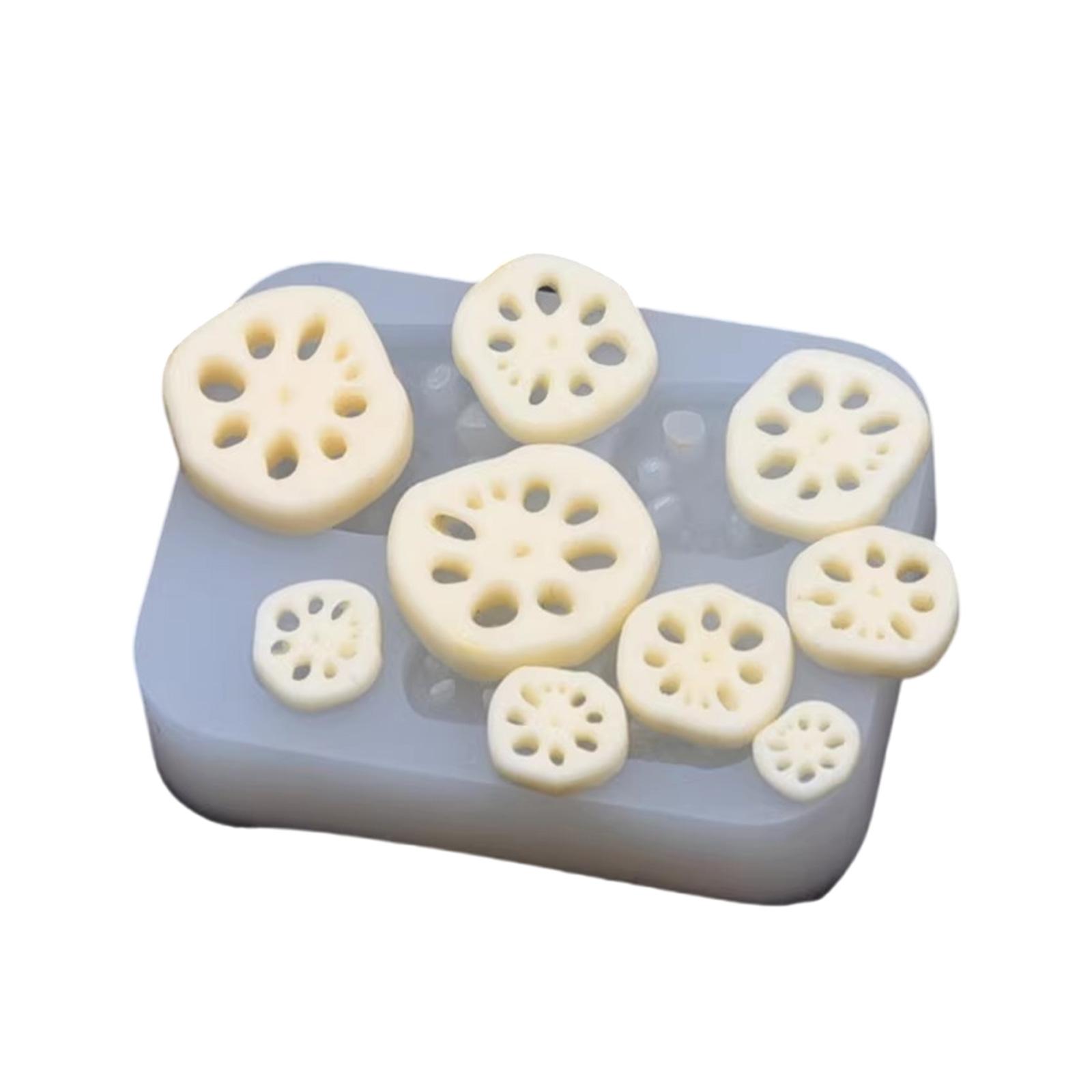 

Силиконовая форма для миниатюрной еды для игры, реалистичные модели корней лотоса, форма для изготовления, эпоксидная форма для аксессуаров кукольного домика