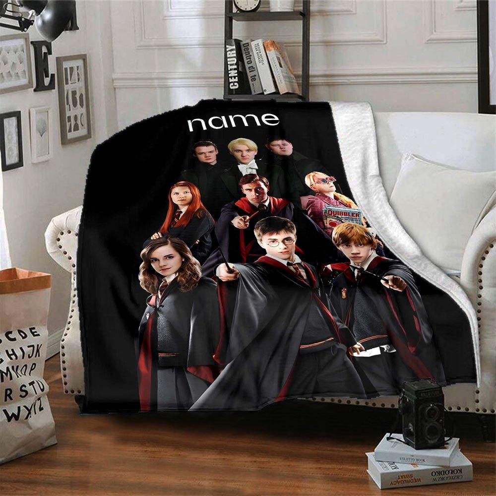 Harry Potter Themed Custom Name Blankets Designed To Be Comfortable And Soft These Blankets Are Lightweight And Versatile Suitable For Use On The Sofa