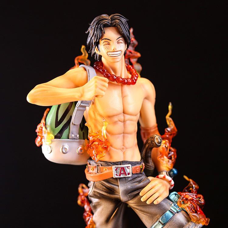Exquisite PVC-Sammelfigur von Ace aus One Piece mit künstlerischem Doppelkopf-Design
