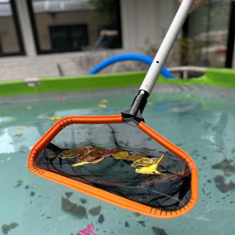 Light Weight Easy Connection Pool Net Large Capacity Pool Net Deeper Pond Leaves Cleaning Net Pool Accessories Easy Use