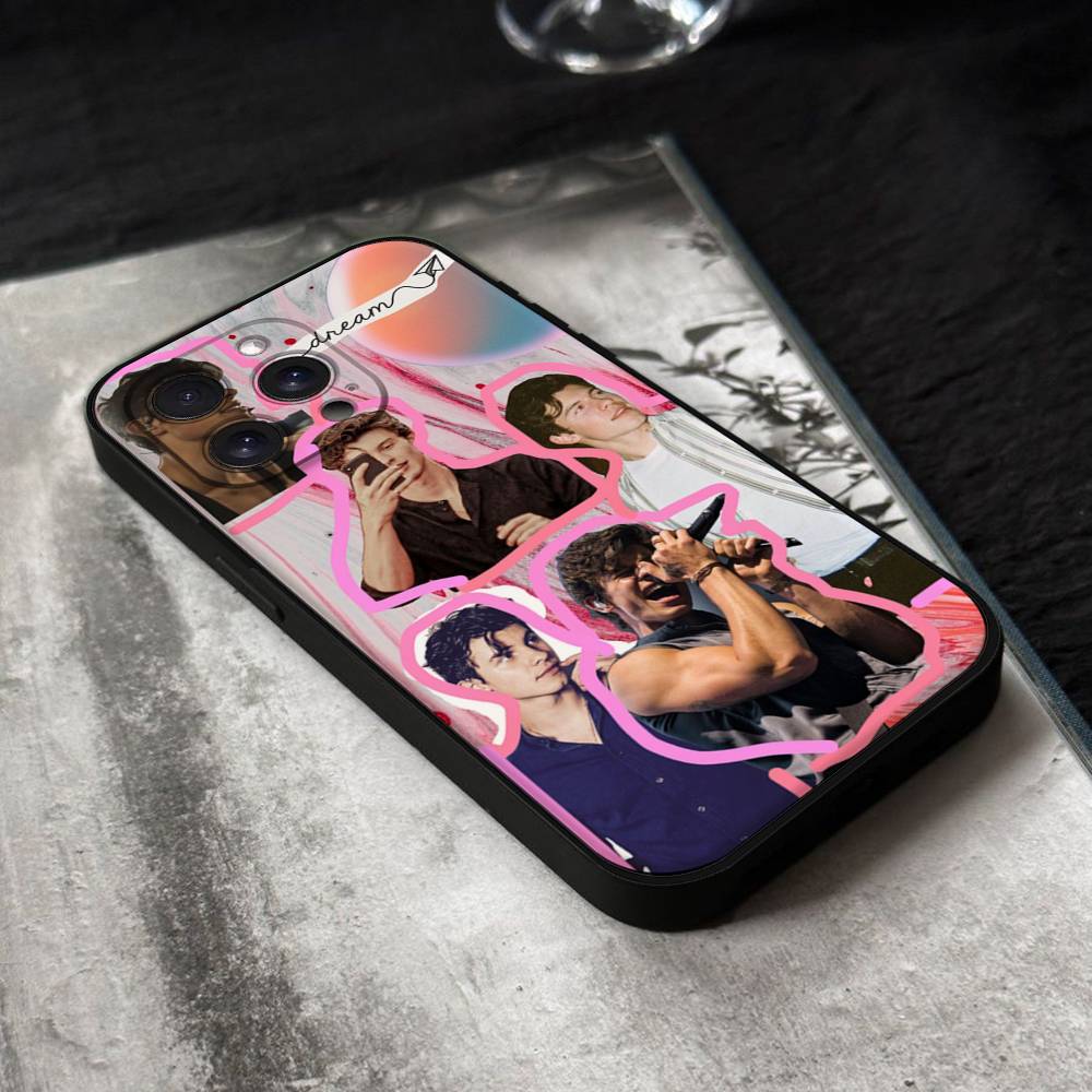 

Singer Shawn Mendes Phone Case For IPhone 17,16,15,14,13,12,11 Plus,Pro,Max,XR,XS,X,7,8 Plus,Mini Black Silicone Soft iphone14