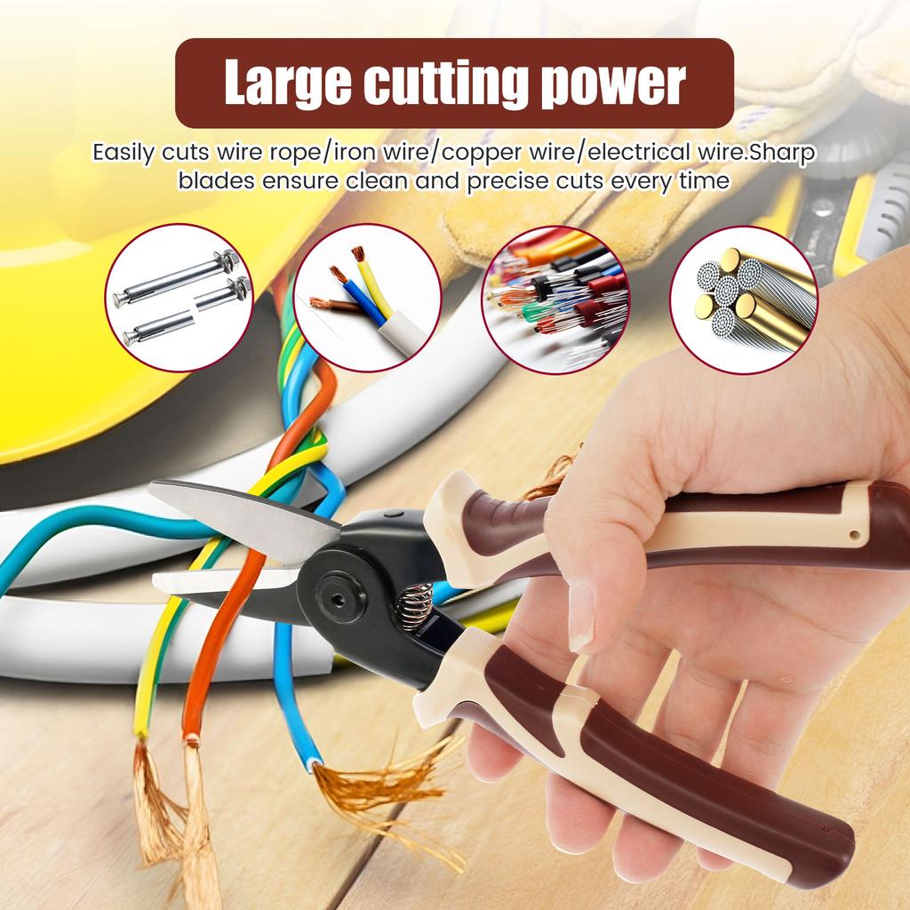 5 in 1 Multifunctional Plier Set with 5 Interchangeable Plier Head Tool Steel Multipurpose Plier Tool Kit with Wire Stripper Cab