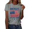 Women's Casual Short Sleeve Graphic T Shirt Crew Neck Top America Semiquincentennial 250 Years Strong Print Tee