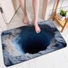 Bathroom Absorbent Floor Mat Non-Slip Entryway Rugs Quick-Dry 3D Visual Abyss Design Bathroom Rugs for Kitchen Home Front Door