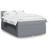 VidaXL Slat Bed Base with Mattress Light Grey 140x200cm Fabric 3289779