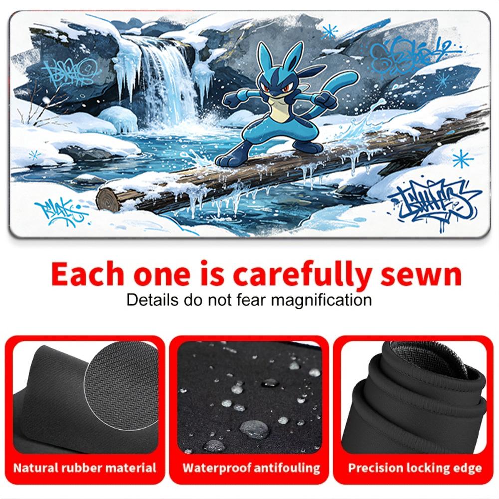 Pokemon Snow Mountain Gaming Desk Mat NonSlip Washable Mouse Pad 30x80x0.2cm