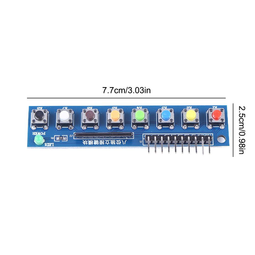 8 Independent Key Button Touch Button Module 3.3-5V with LED Indicator Keyboard Module Keypad Module for Arduino ARM