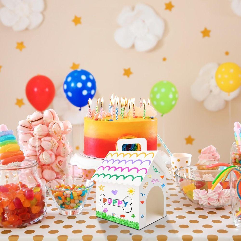 Miniature Boxes Gift Boxes Foldable Dog House Shaped Boxes Treat Gift Boxes Wedding Festival