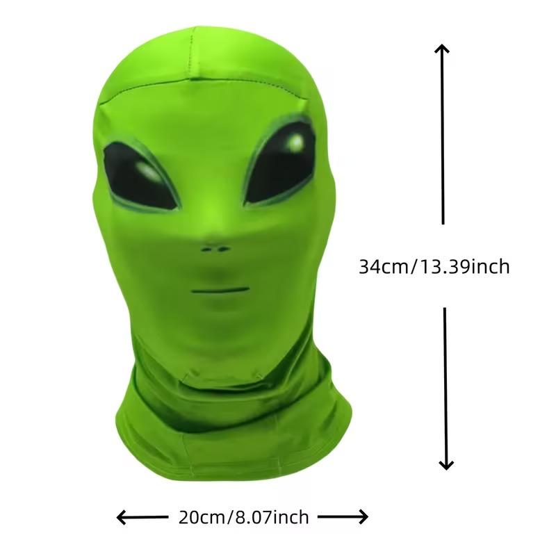 Copricapo alieno, perfetto per costumi da cosplay, feste, balli in maschera e altre occasioni speciali, caratterizzato da una fantastica maschera con stampa digitale 3D.