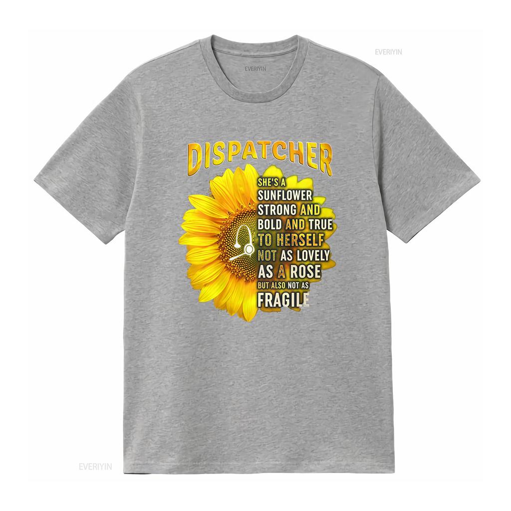 Dispatchers Are Strong And Bold T Shirt Vintage Washed Top For Everyday Wear Breathable Slightly Designer Clothes Stylish