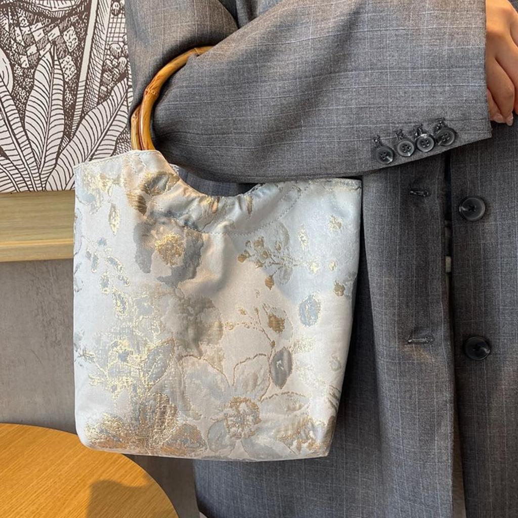 Harujio Japanese Style Hakama Yukata Bamboo Perfect for and Popular and Trendy Bag, Bag, Bag, Women's Handbag, Small, Mini, Handle, Stylish, Cute,