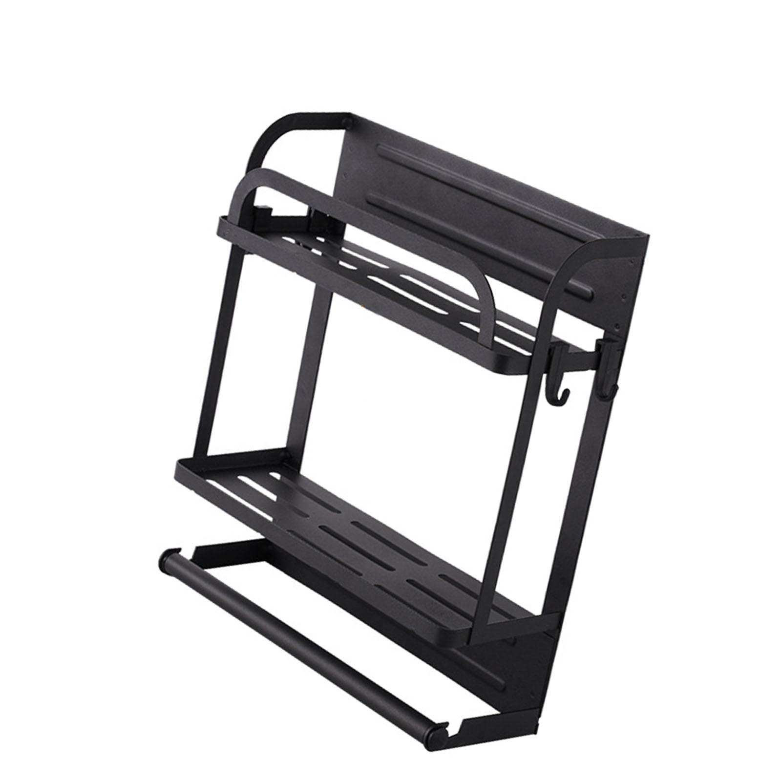 

Refrigerator Magnetic Storage Shelf Organizer Strong Magnetic Spice Rack for Refrigerator B Style Double Layer