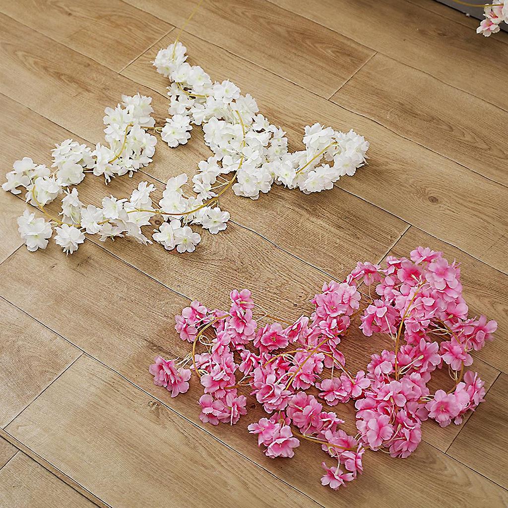 1pc Artificial Peach Blossom Decorative Flower Vine Fake Flower Vine Cover Flower Vine Tree Cherry Blossom Vine Flower Vine Holiday Party Party Gifts
