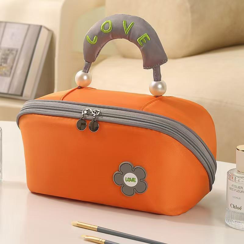 

2025 Нишевая простая цветная косметичка-облако - Большая вместимость, дорожный органайзер для туалетных принадлежностей 29*13*12 cm оранжевый