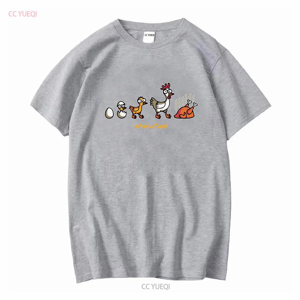 Funny Eggvolution Evolution Chicken Egg Ovolution T Shirt long or short sleeves vintage Washed Soft streetwear