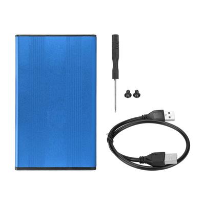 HDD Enclosure 2.5in 2TB Capacity 480Mbps Transfer Rate Aluminum Alloy with USB2.0 Transmission for