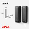 Folding Wall Hook Hidden Wall Mount Clothes Coat Rack Key Towel Bag Hanger Apartment Kitchen Bathroom Black Foldable Hook Organi