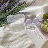 Contact Lens Holder with Tweezers Compact Transparent Plastic Case for Safe Hygienic Storage Anywhere