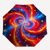 1pc Cosmic Swirl Automatic Folding Umbrella - 8-Rib Durable Iron Frame, Compact Portable for Daily Travel Yy251205069