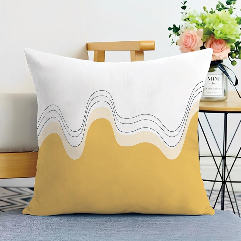 

Желтый геометрический принт Декоративная наволочка для спальни, гостиной, квадратная подушка, наволочка 45x45cm